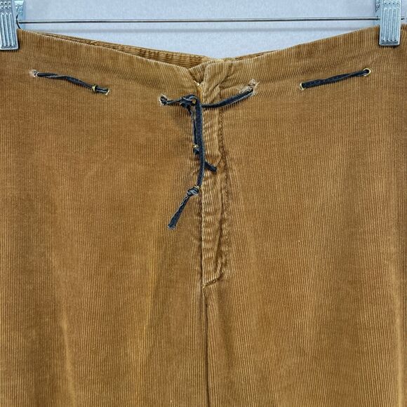LIZ ROBERTS ROBERT ELLIOT Pants 3 4 Corduroy Tapered Paperbag Riding Brown VTG - Picture 3 of 16